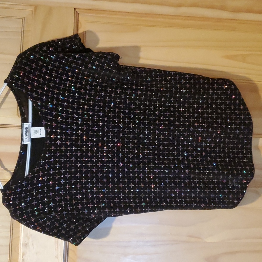 Dressy Black sparkly women's top